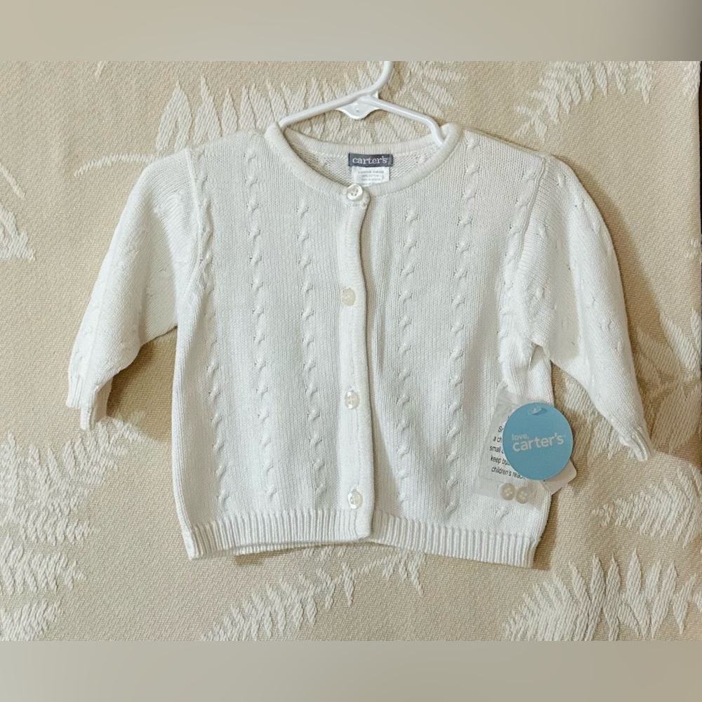 Carter's Baby Girl Size 6 Months Button Cardigan